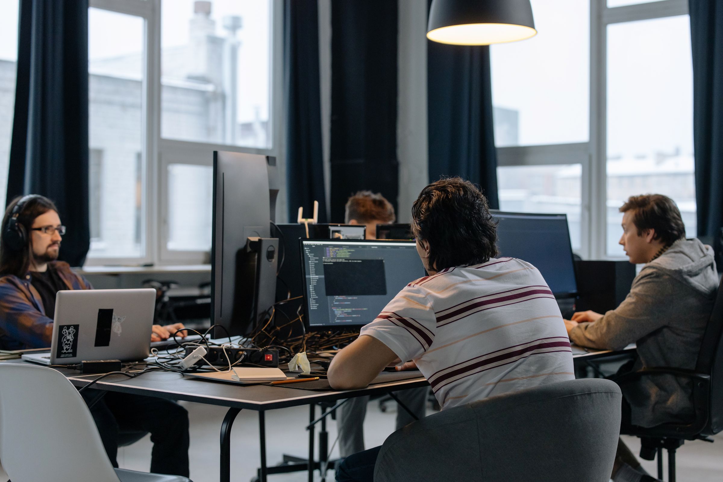 Developers working late on a client build